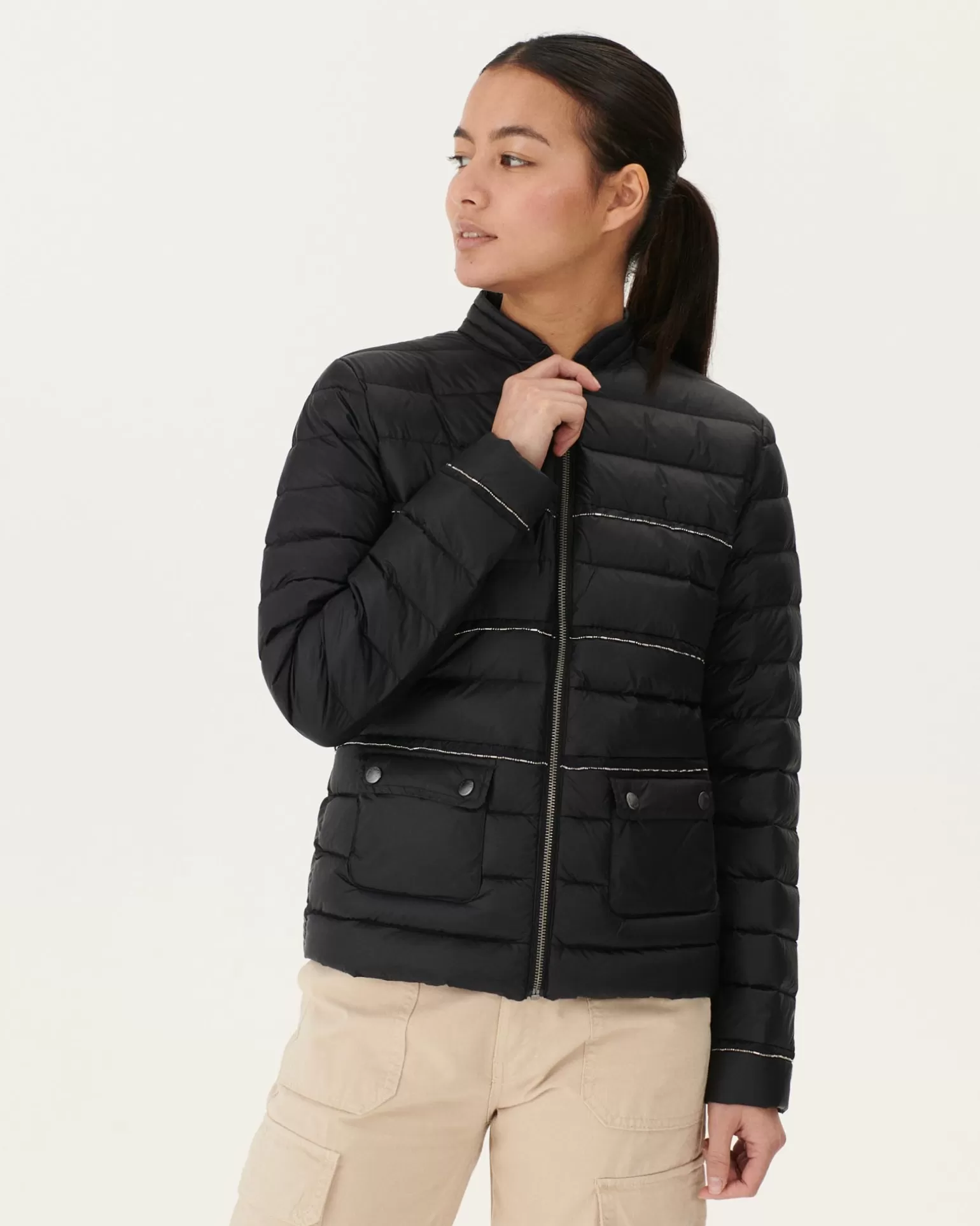 Women JOTT Short Light Jacket Black Andorra