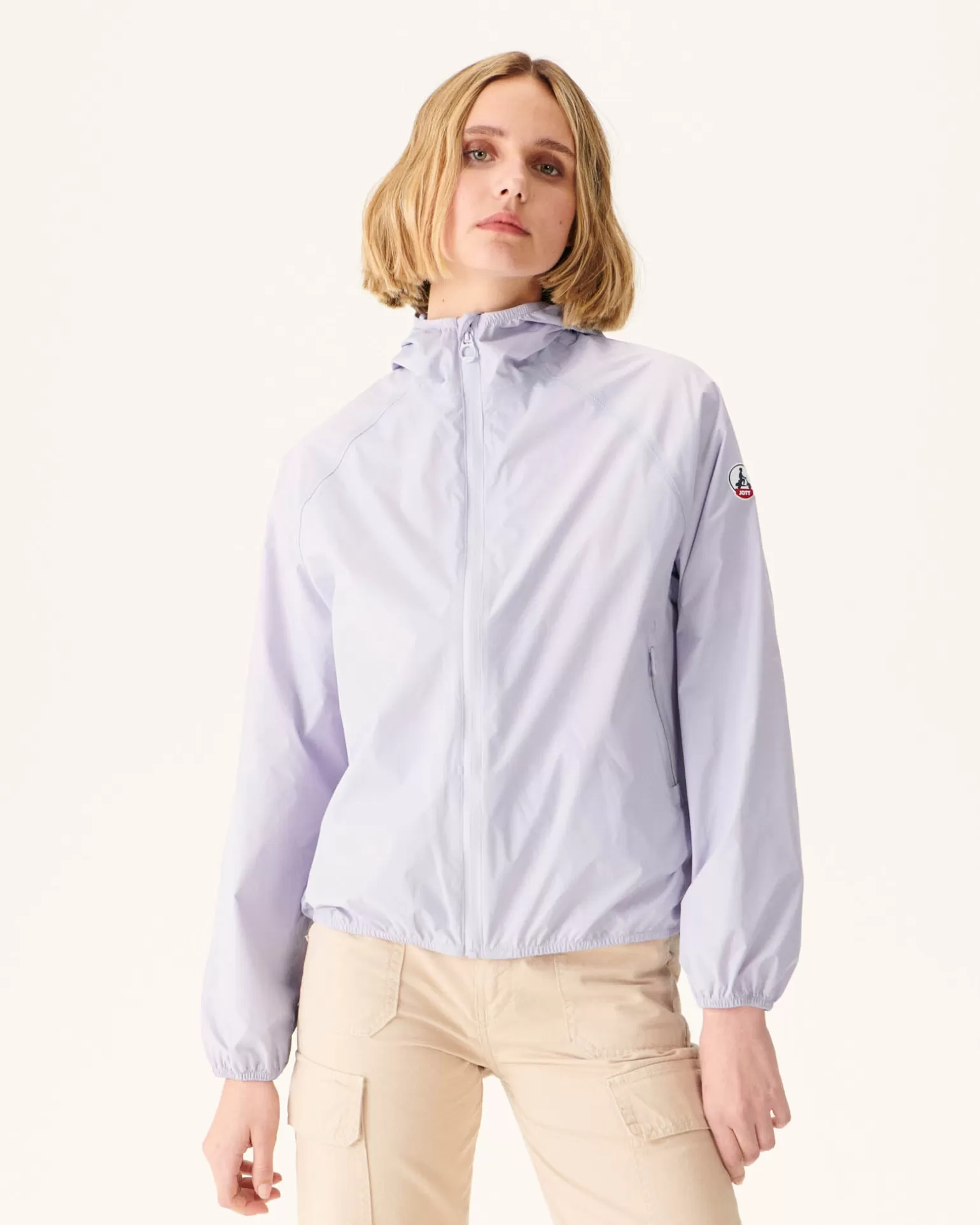 Women JOTT Singapore Pastel Mauve Hooded Waterproof Jacket