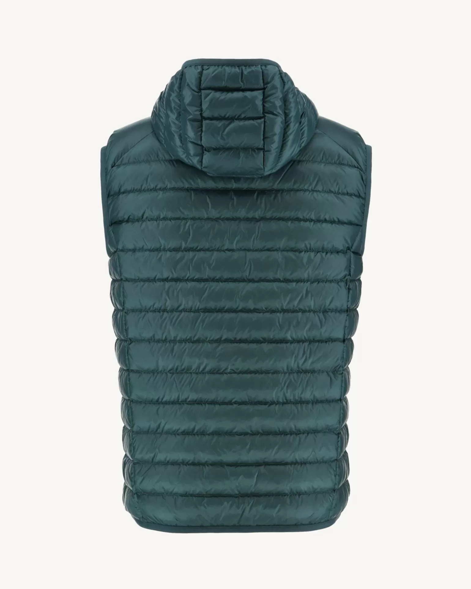 Men JOTT Sleeveless Hooded Down Jacket Dark Green Pat