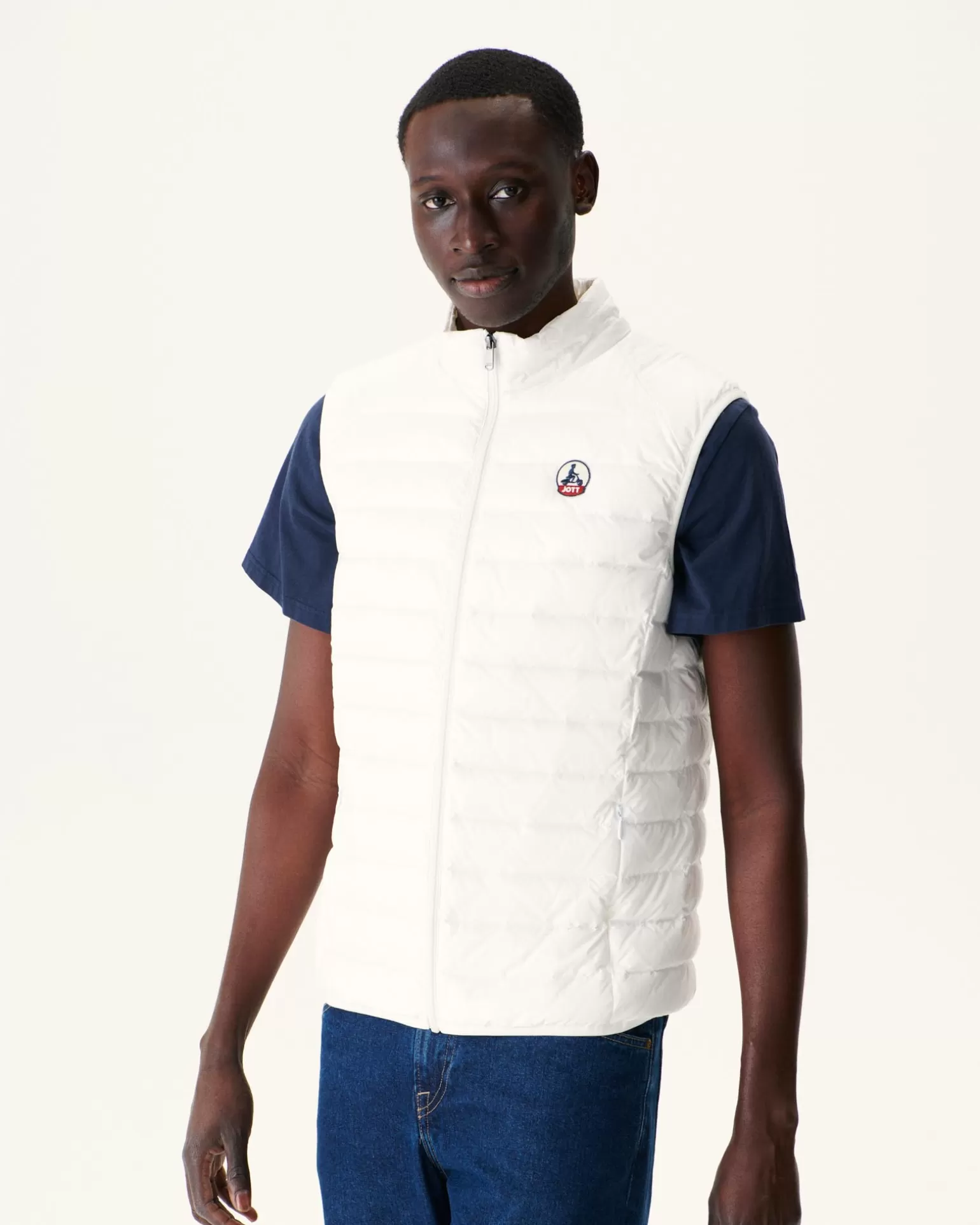 Men JOTT Sleeveless Padded Jacket White Tom