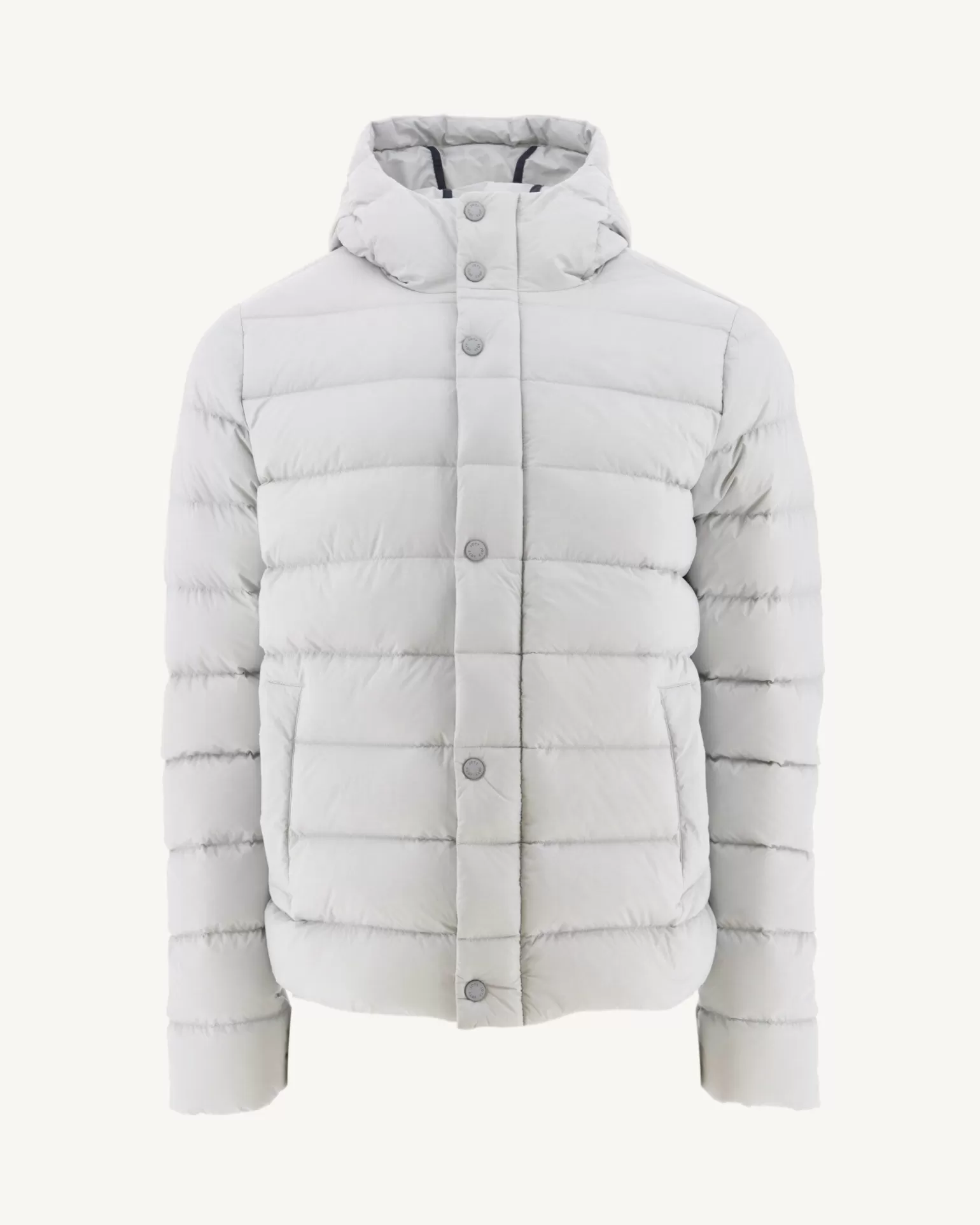 Women JOTT Straight Hooded Padded Jacket Light Gray Jane