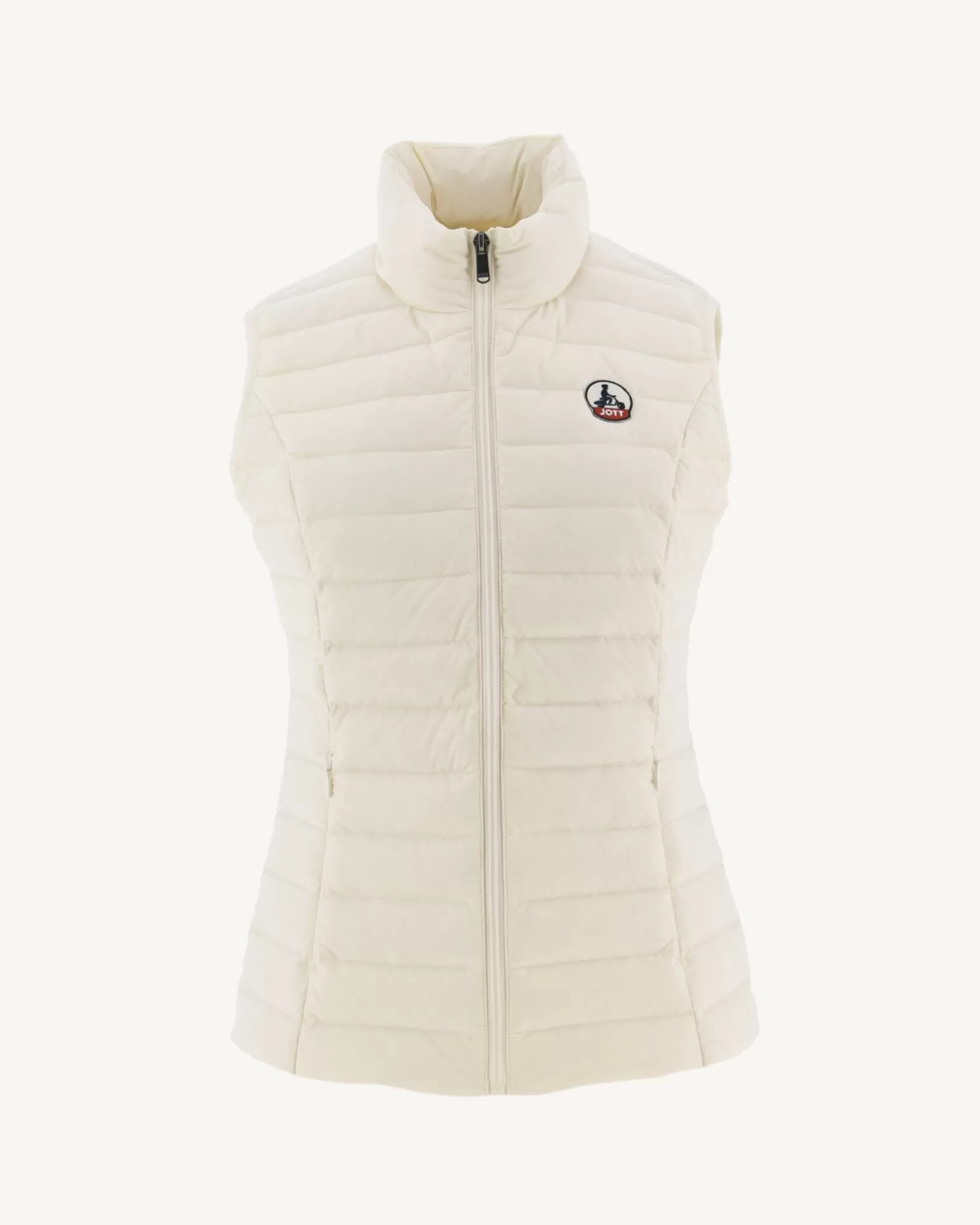 Women JOTT Stretch Sleeveless Down Jacket Ecru Grenada