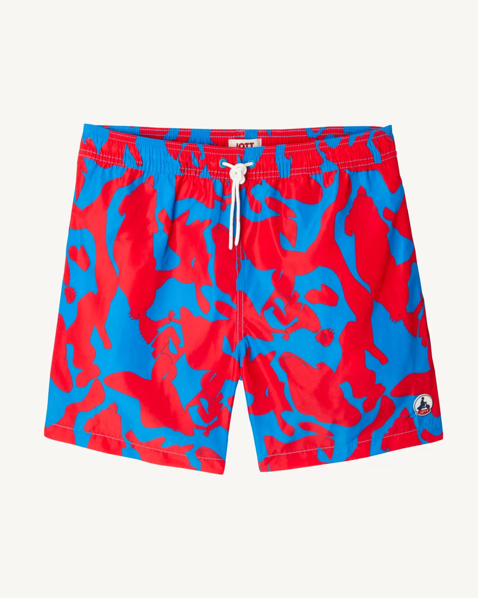 Men JOTT Swim Shorts Camo Azure/Intense Red Biarritz