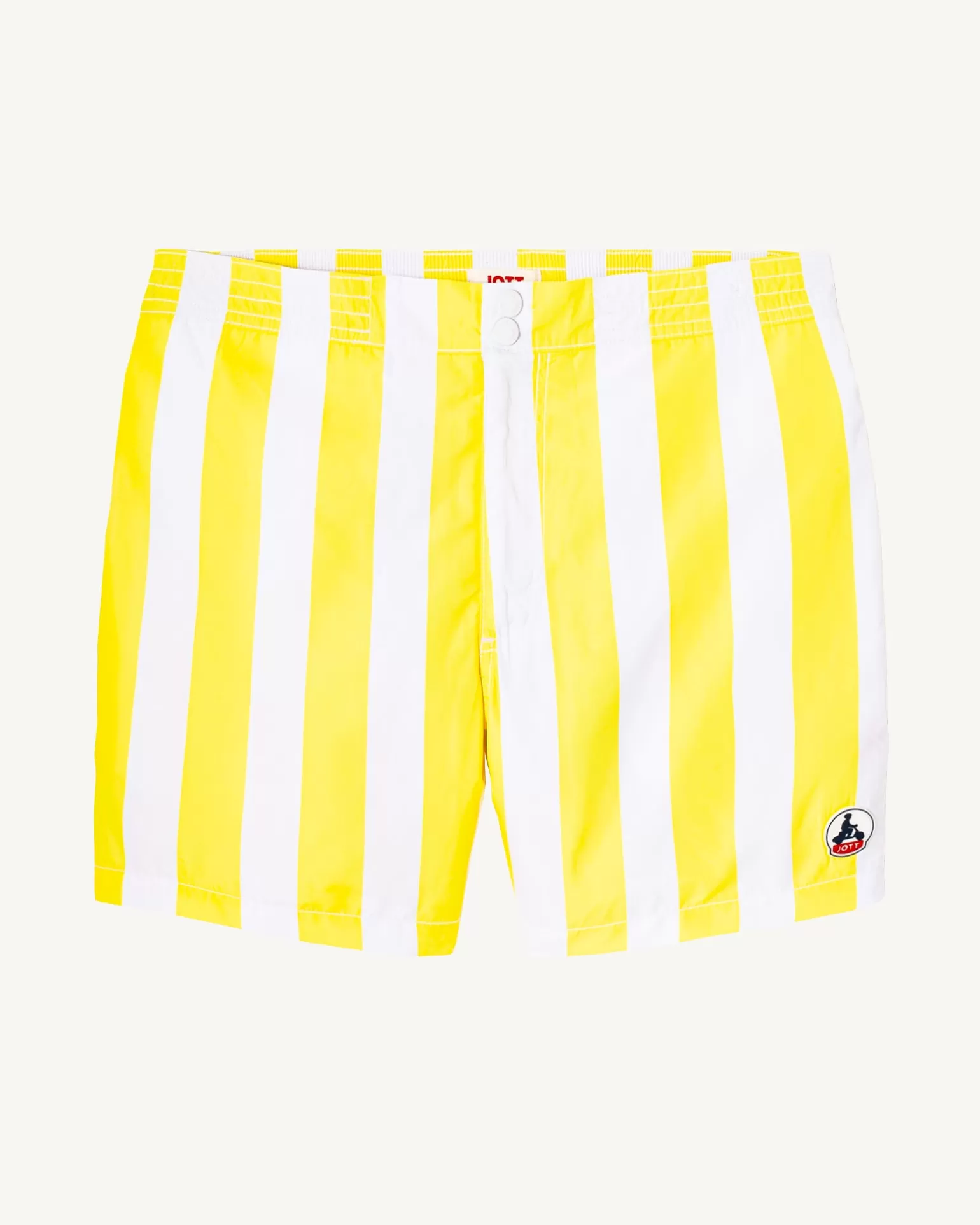 Men JOTT Swim Shorts Lemon Stripe/White Deauville