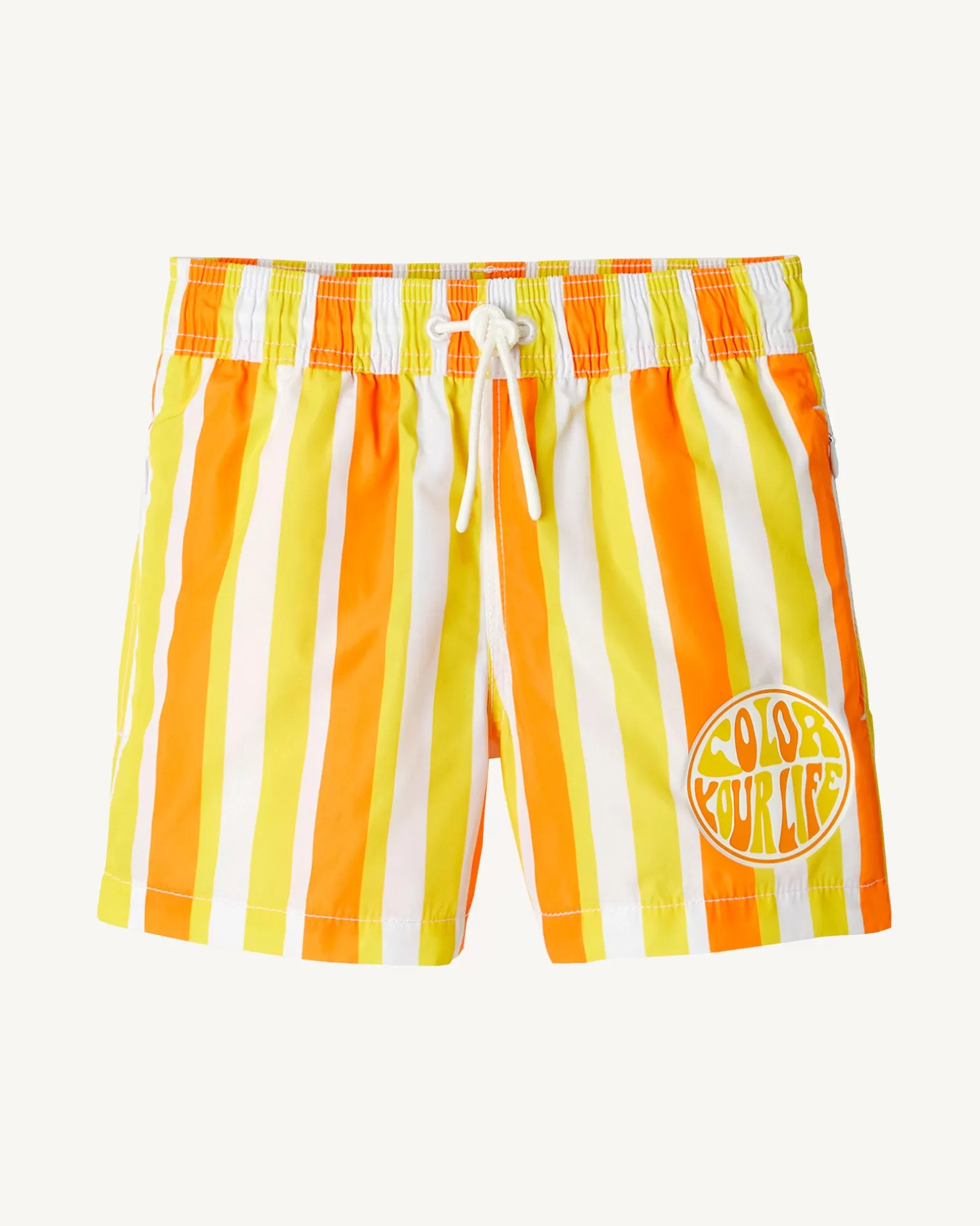 Kids JOTT Swim Shorts Stripe Apricot/Lemon Child Cassis