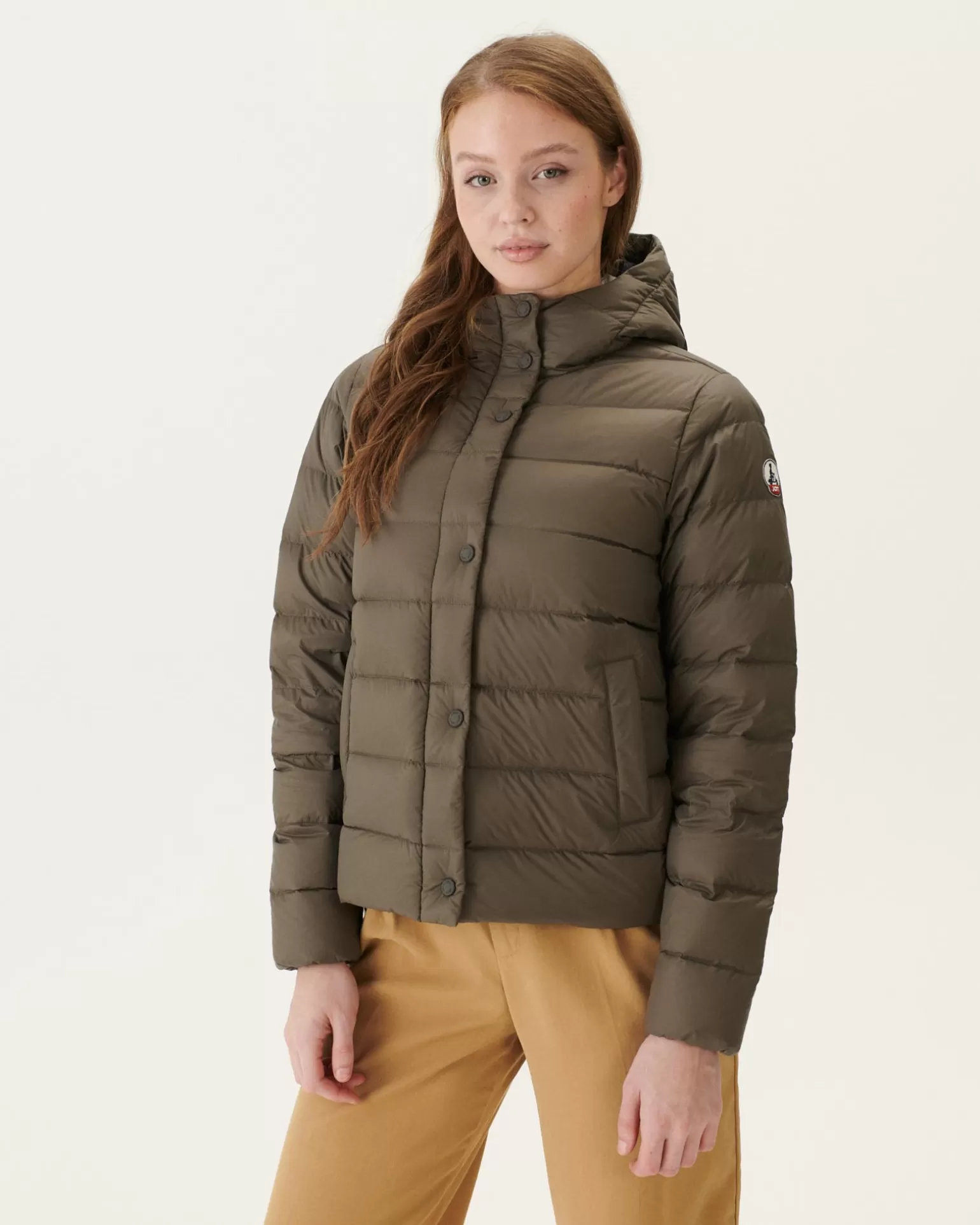 Women JOTT Taupe Jane Straight Hooded Padded Jacket