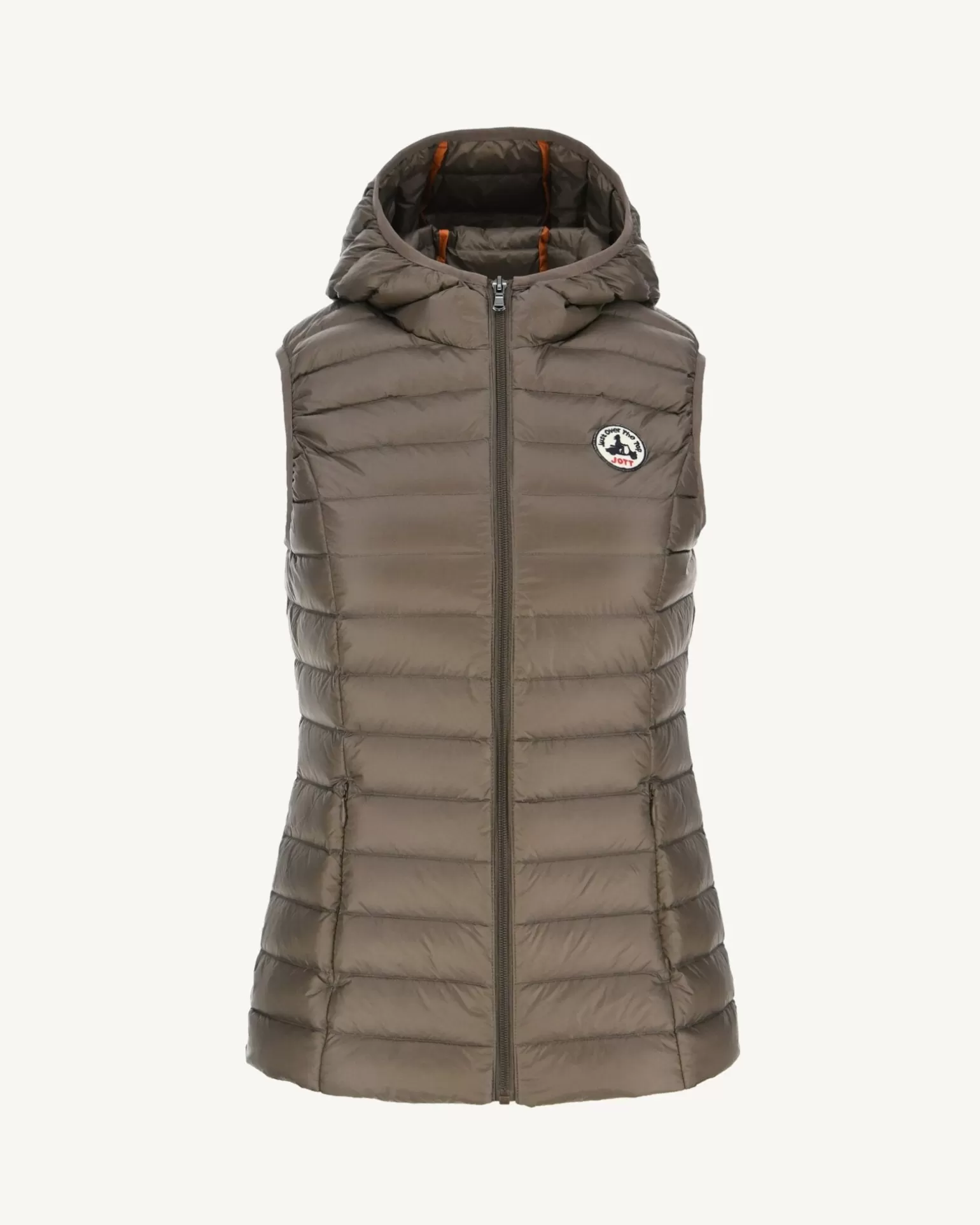 Women JOTT Taupe Mali Sleeveless Lightweight Padded Jacket