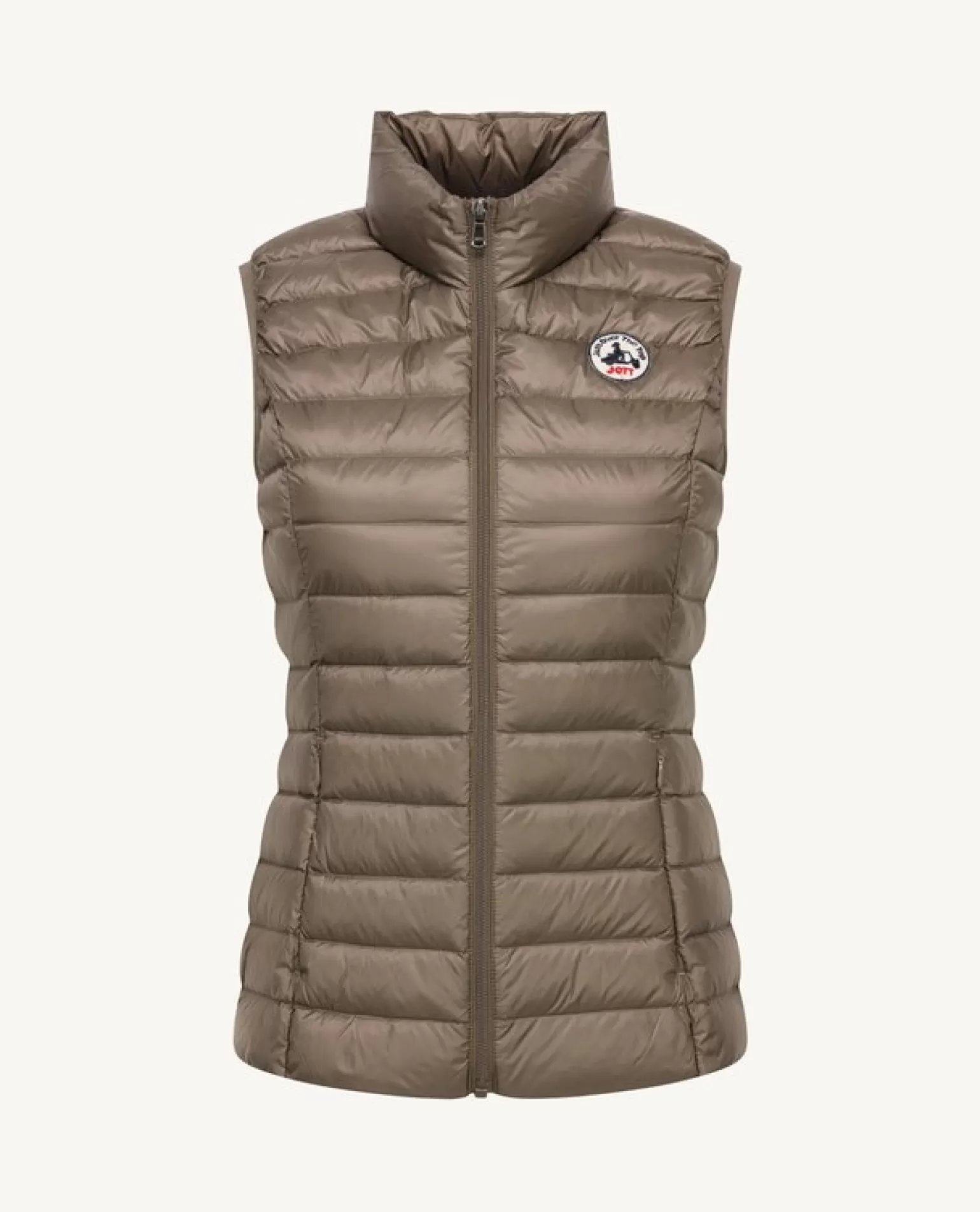 Women JOTT Taupe Seda Lightweight Sleeveless Down Jacket