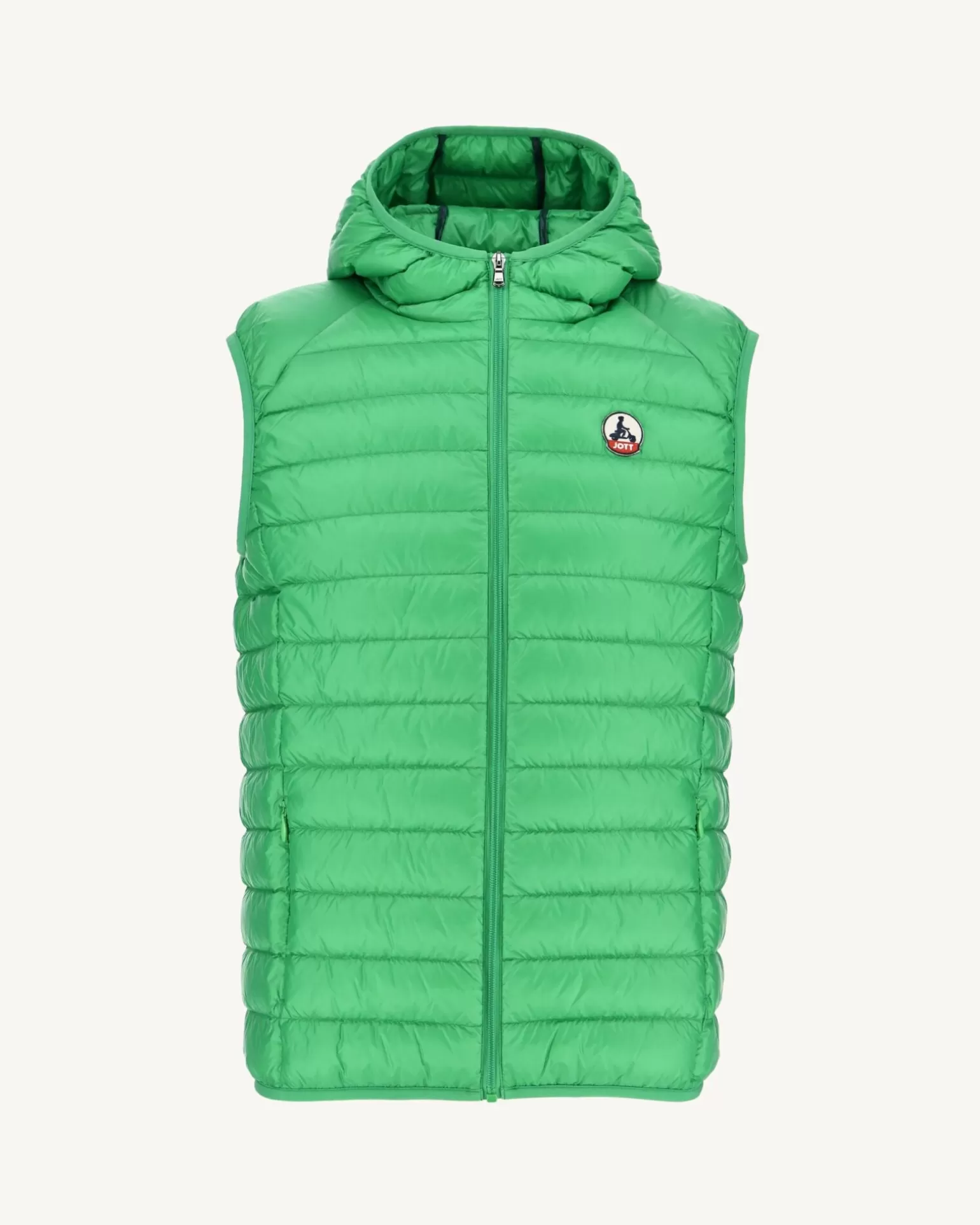 Men JOTT Vert Pat Hooded Sleeveless Down Jacket