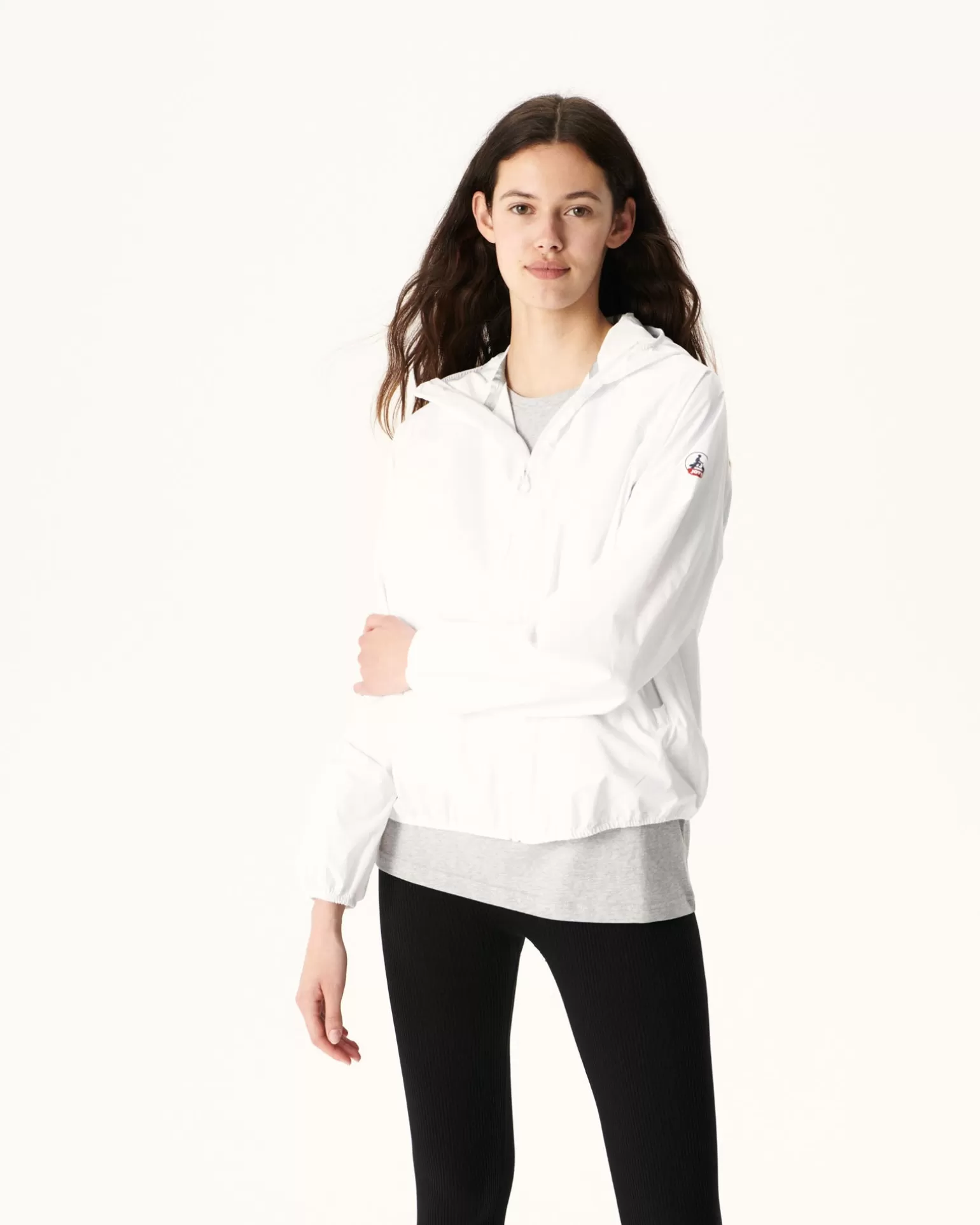 Women JOTT White Singapore Packable Waterproof Jacket