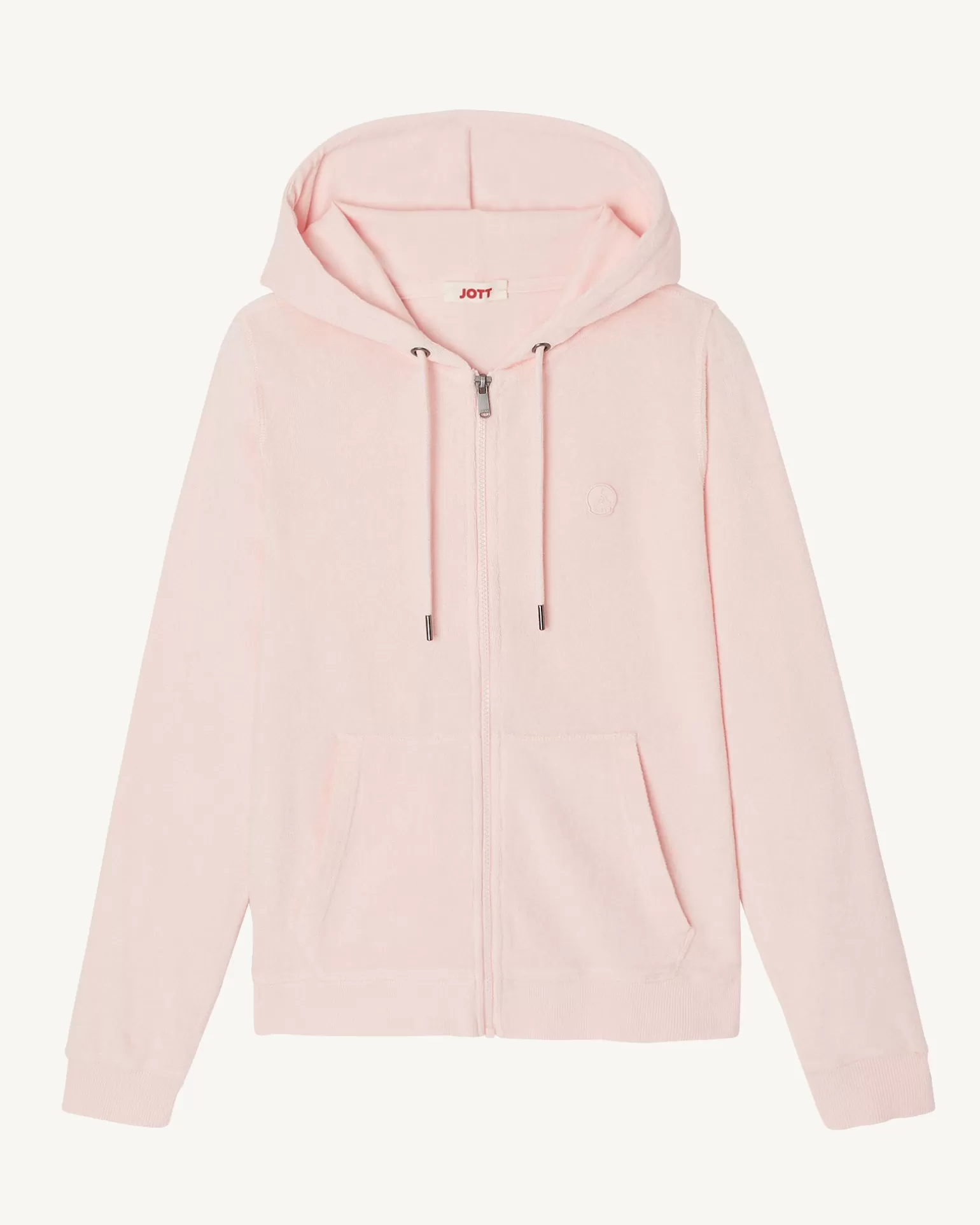 Women JOTT Zipped Toweling Jacket Light Pink Coral