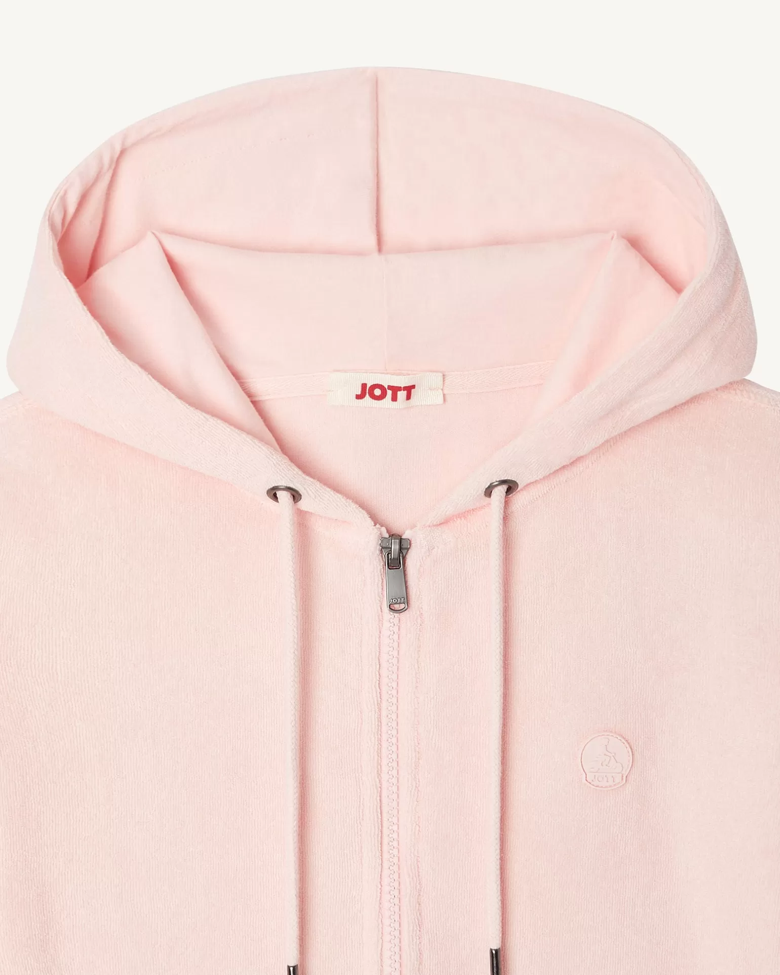 Women JOTT Zipped Toweling Jacket Light Pink Coral