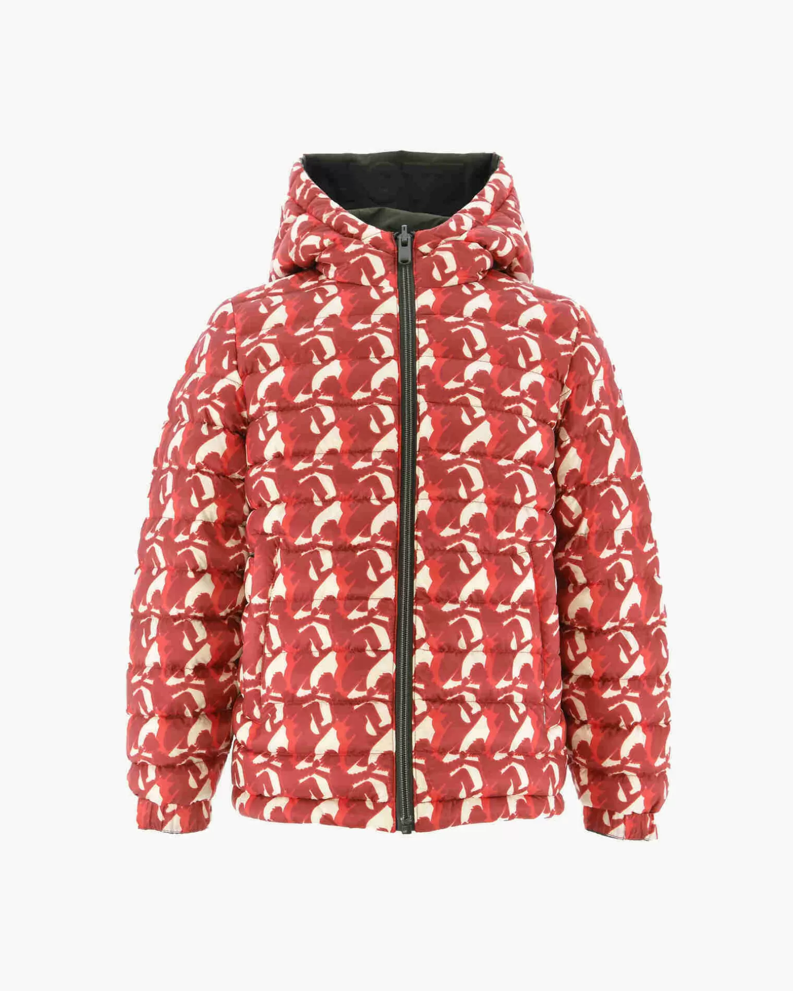 Kids JOTT Zurich Children'S Bright Red Army/Monogram Reversible Down Jacket